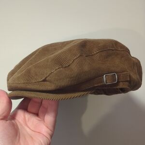 Janie and Jack Boy Tan Brown Corduroy Newsboy Cap Hat Toddler 2T 3T